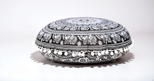 Vista 41 de CRAFT KALA Funda de cojín redonda grande de 32 pulgadas para el suelo bohemio, funda de puf boho, funda de cojín de mandala para meditación, cojines