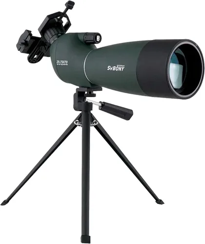 Vista 12 de SVBONY SV28 20-60x80 Nueva Versión Alcance de Observación para Tiro al Blanco, Alcance de Observación de Largo Alcance con Adaptador de Teléfono