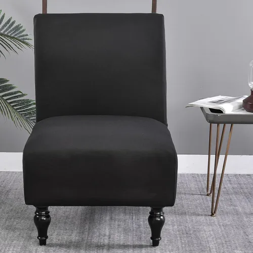 Vista 2 de Funda para Silla de Acento sin Brazos, Funda Elástica para Silla Súper Ajuste, Funda Protectora de Muebles para Silla sin Brazos para Sala de Estar