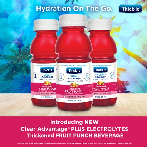 Vista 4 de Thick-It Clear Advantage - Ponche de fruta suave y grueso con electrolitos, consistencia de néctar, ayuda para tragar, hidratación sobre la marcha