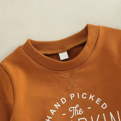 Vista 4 de Rtnnsbbfcm Ropa de Halloween para bebé niño, sudadera de calabaza, suéter sin botones, ropa de otoño e invierno