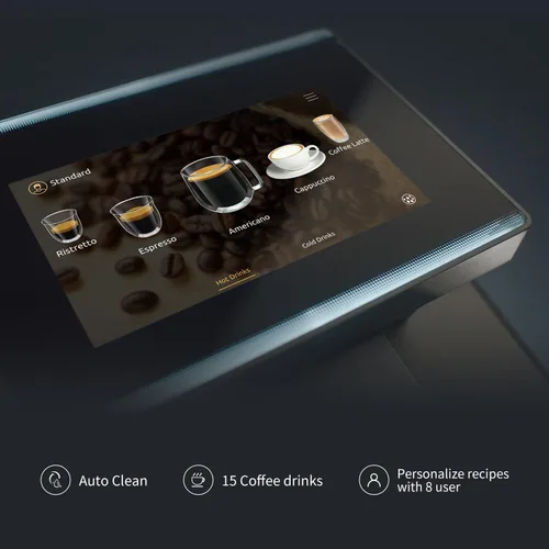 Vista 4 de DR. COFFEE C11L - Máquina de café expreso totalmente automática, 15 cafés calientes y fríos, cafetera Latte Go de limpieza automática, preparación