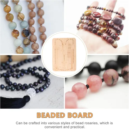 Vista 7 de EXCEART Tablero de cuentas ergonómico Herramientas de cuentas para hacer joyas DIY Tableros de cuentas para rosario
