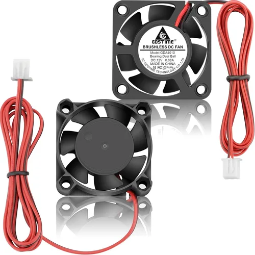 Vista 8 de GDSTIME Ventilador Hotend E3D V6 de 1.181 x 1.181 x 0.394 in, 12 voltios, doble rodamiento de bolas de alta velocidad 3010 12 V CC sin escobillas