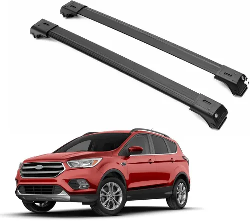 Vista 18 de ERKUL Barras Transversales de Techo para Ford Escape 2013-2019 Barras Transversales de Aluminio con Cerradura Antirrobo para Techo Compatible