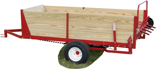Modelo de remolque detrás del esparcidor de estiércol para césped y jardín, esparcidor ATV para estiércol de caballo y más