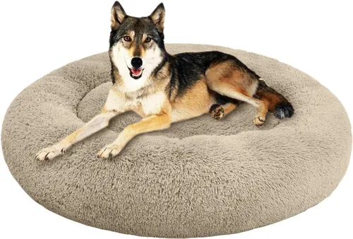 Vista 9 de SAVFOX Camas de felpa calmantes para perros, cama de perro dona para perros pequeños, medianos, grandes y extragrandes, cama cómoda para perros