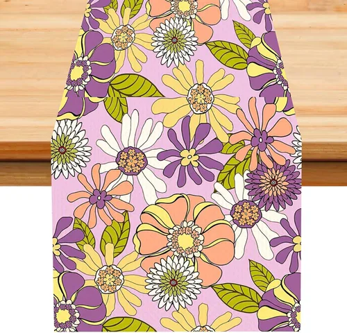 Vista 64 de Camino de mesa con estampado de piel de vaca, lino y algodón, rústico, estilo occidental, color negro, marrón, piel de vaca, para decoración