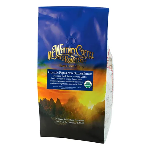 Vista 27 de Mt. Whitney Coffee Roasters Base Camp Blend Café tostado medio oscuro, bajo en ácido, molido, 5 libras (paquete de 1)