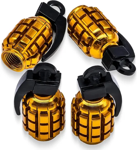 Vista 49 de 6 tapas de vástago de válvula de neumático, tapas de válvula de neumático de acero inoxidable para automóviles, camiones, SUV, motocicletas, Verde