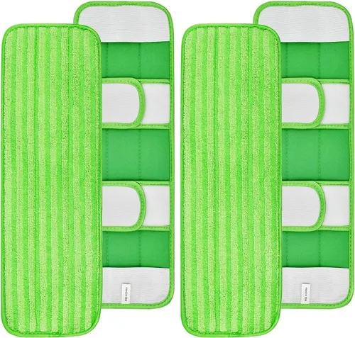 Vista 9 de Paquete de 4 almohadillas de microfibra para trapeadores Swiffer XL, reutilizables, para mopa húmeda y seca, compatibles con Swiffer Sweeper XL