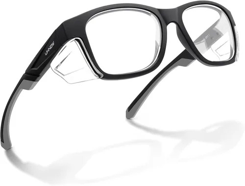 UKNOW Gafas de seguridad – Lentes antivaho – Protección ocular con escudos laterales – Anteojos protectores ANSI Z87.1 – Protección UV