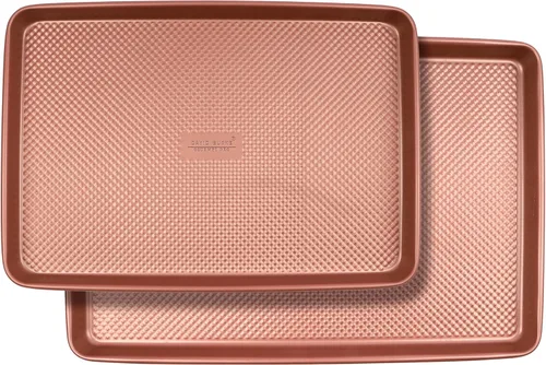 Vista 10 de David Burke Molde para hornear estriado de 9" - Molde para pasteles Bundt de acero al carbono - Bronce