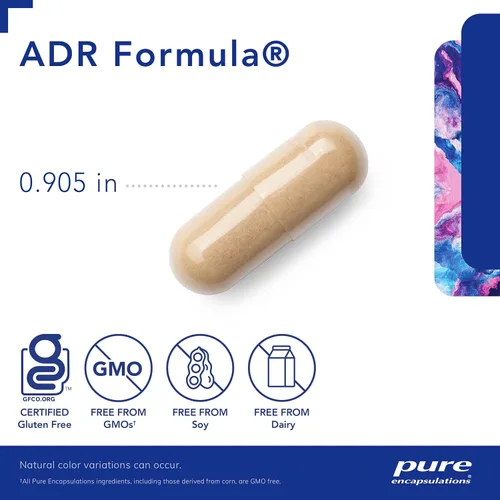 Vista 11 de Pure Encapsulations Fórmula ADR Suplemento para el apoyo de la función de las glándulas inmunes y suprarrenales* 120 cápsulas