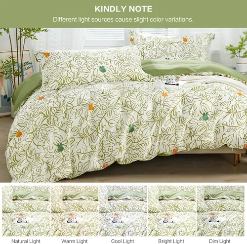 Vista 110 de SAPHREAS Juego de funda de edredón de algodón, tamaño King, a cuadros color gris oscuro y gris, geométrico, 3 piezas, 1 funda de edredón y 2 fundas