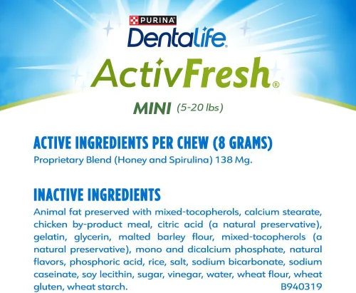 Vista 5 de Dentalife ActivFresh Masticables para Perro para Perros Mini y Pequeños 5-20 lbs., Masticables Dentales para Refrescar el Aliento, Sabor a Pollo