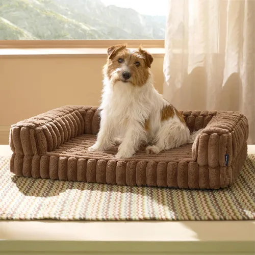 Vista 22 de Bedsure - Camas ortopédicas para perros extragrandes, cama impermeable de espuma viscoelástica XL para mascotas con laterales, sofá de espuma
