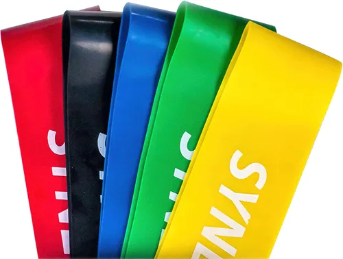 Vista 4 de Synergee Mini bandas de resistencia para ejercicio físico que funcionan mejor cuando entrenas en casa o en el gimnasio