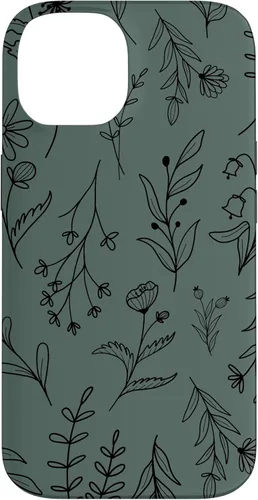 Vista 4 de Midnight Green Wildflower Floral Pattern Case for iPhone 16