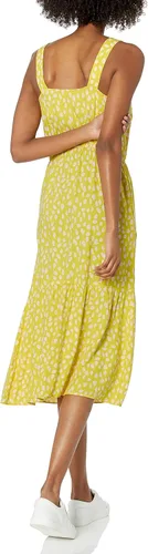 Vista 2 de Tienda Essentials - Vestido midi de verano para mujer, de sarga, fluido, escalonado