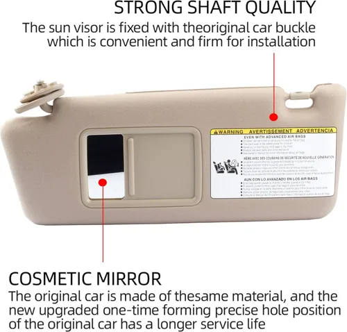 Vista 3 de Dasbecan - Visera solar para el lado izquierdo del conductor compatible con Toyota Tacoma 2005, 2006, 2007, 2008, 2009, 2010, 2011, 2012, 2013