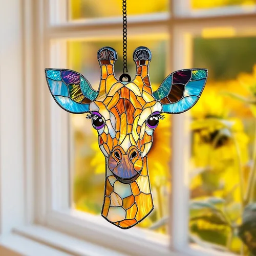 Vista 26 de Cute Sleeping Koala Acrylic Suncatcher - Faux Stained Glass Indoor Window Hanging Ornament, Outdoor Sun Catcher Panel, Home Decor Gift for Koala
