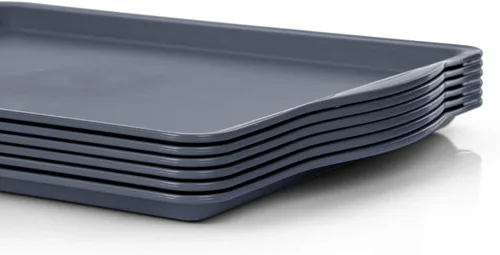Vista 19 de Mintra Home Bandeja de servir duradera (1 unidad, verde) – Plato con asa de 14 pulgadas 'verde