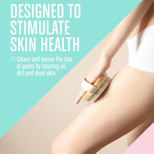 Vista 6 de Cepillo corporal seco (paquete de 1) – Reduce la celulitis, cepillo seco para celulitis y drenaje linfático, cepillo exfoliante con nódulos