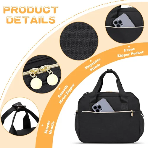 Vista 6 de OCKLILY Bolsa de extracción de leche portátil, bolsas enfriadoras de leche materna con compartimento aislado y alfombrilla impermeable, bolsa