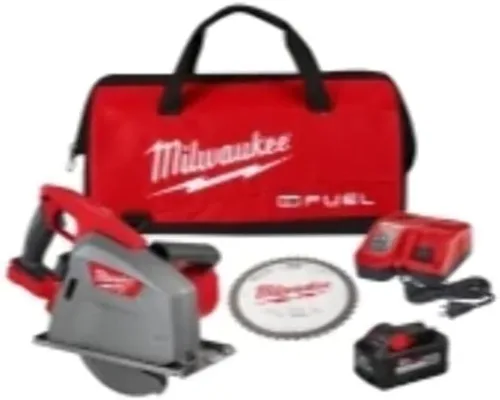 Milwaukee 2982-21 M18 FUEL - Kit de sierra circular inalámbrica para corte de metales de iones de litio de 8 pulgadas (8 Ah)