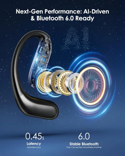 Vista 7 de JIJ Auriculares de traducción AI: 170 idiomas y traductor instantáneo en tiempo real de 0.45s, auriculares inteligentes AI con notas de reunión