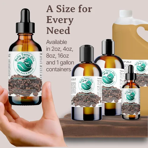 Vista 9 de Bella Terra Oils - Aceite de grano de café tostado 8 oz - Celebra la esencia de aceites de café puros, repleto de vitamina E, perfecto para una