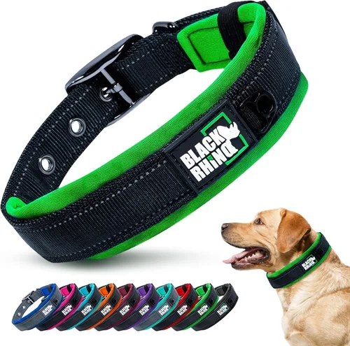 Vista 20 de Black Rhino Collar de perro para perros grandes - Collar de perro ajustable, reflectante y resistente de alta calidad con acolchado ultrasuave