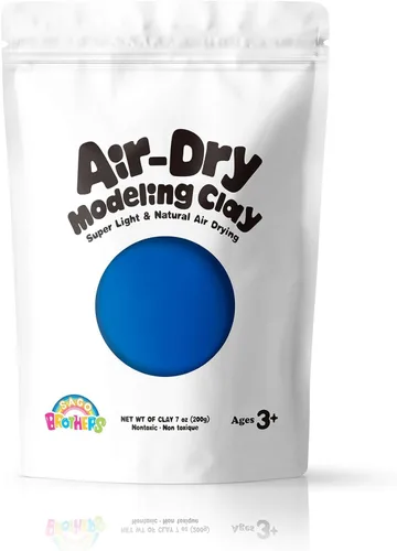 Vista 9 de Sago Brothers White Air Dry Arcilla, arcilla de modelado de 7 onzas para niños, arcilla de moldeo súper suave y ultraligera para niños, arcilla