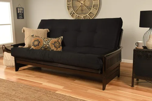 Vista 3 de Kodiak Furniture Phoenix Futon Set, Suede Black, Queen