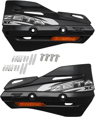 Par de manoplas en forma de zeta XC color negro para manoplas de protección