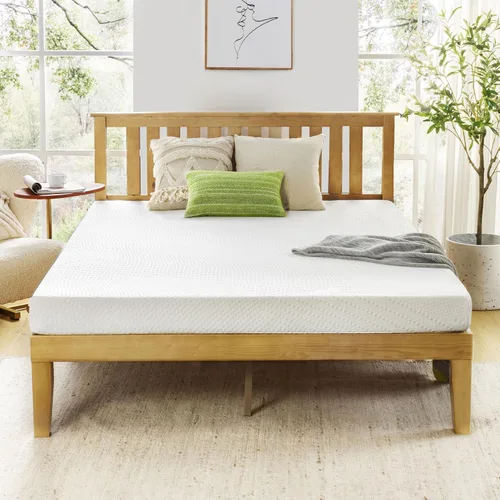 Vista 17 de Best Price - Colchón de 10 pulgadas de espuma viscoelástica de tamaño completo, cama en una caja, de gel refrescante con té verde, blanco
