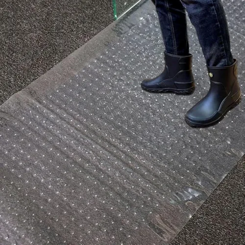 Vista 5 de Protector de alfombra de plástico de vinilo transparente de alta resistencia, 100% impermeable, protector de alfombra, protector de pasillo, hoja