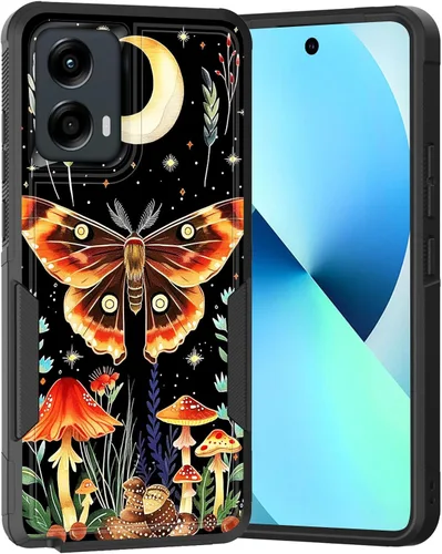 Vista 120 de para Moto G Play 4G 2024, funda de dos capas híbrida resistente y a prueba de golpes, PC duro + silicona suave protectora para Motorola Moto G Play