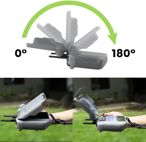 Vista 3 de Mini 4 Pro/Mavic 4 Pro/Flip/Neo/Air 3/Air 3S - Parasol 3 en 1 para mando a distancia DJI RC 2, accesorios de protección de pantalla completa