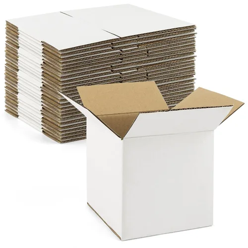 Golden State Art, Paquete de 28 cajas de envío de 5 x 5 x 5 para tazas de café, velas, regalos por correo, embalaje, almacenamiento, caja de cartón