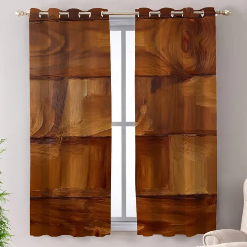 Vista 129 de Shrahala Floral Abstract Design Tier Curtains for Kitchen Windows, Minimalist Flower Illustration Window Curtain Panels Multilayer Polyester