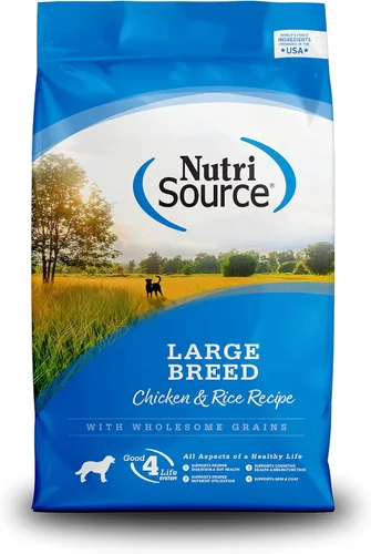 NutriSource Alimento seco para perros adultos para razas grandes, pollo y arroz, 26 libras