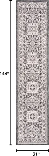 Vista 170 de Unique Loom Outdoor Aztec Collection Alfombra de área, Chalca (7 pies 10 pulgadas, cuadrada, azul/marfil)