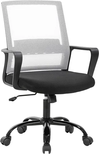Vista 11 de BestOffice Silla de oficina, silla de escritorio, silla de computadora, silla giratoria con ruedas ejecutivas, soporte lumbar ejecutivo, silla