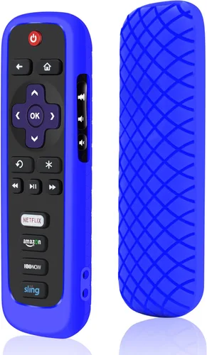 Vista 13 de Funda de batería para TCL Roku Smart TV Steaming Stick Remoto, silicona protector universal funda piel púrpura lila Lila Glow