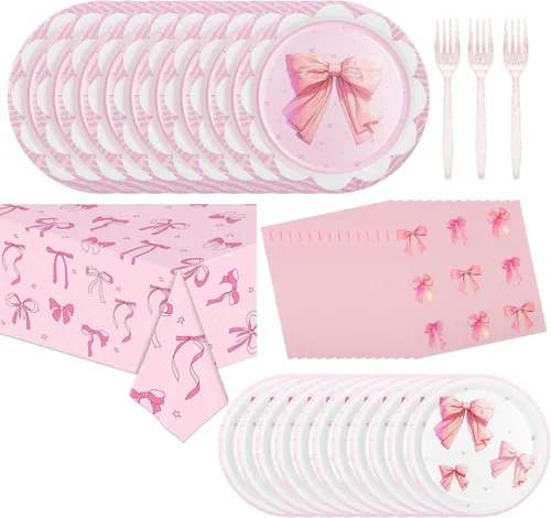 Vista 13 de Platos y servilletas de animación de dibujos animados 25 platos de postre de 7 pulgadas 25 platos desechables de 9 pulgadas 25 servilletas