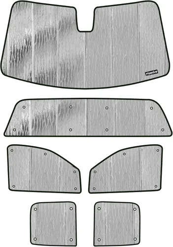 Vista 9 de [Usado] Pigenius Parasol de parabrisas para Chevy Silverado/GMC Sierra 1500/2500/3500 HD 2014-2018 cabina estándar, reversible plata/negro Cabina
