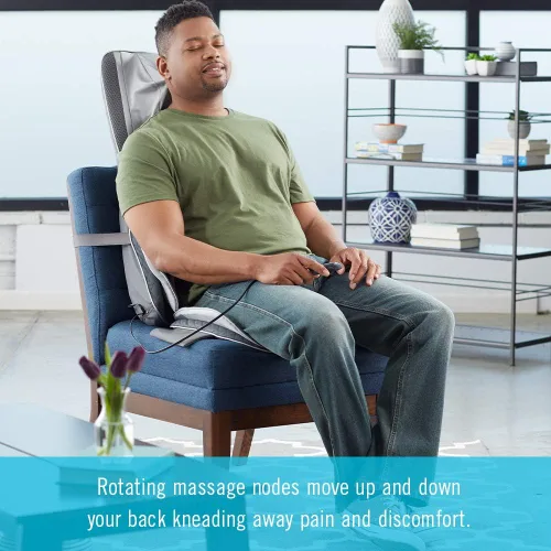 Vista 5 de Homedics Gentle Touch Gel Deluxe Shiatsu Neck, Shoulder and Back Massage Cushion with Heat