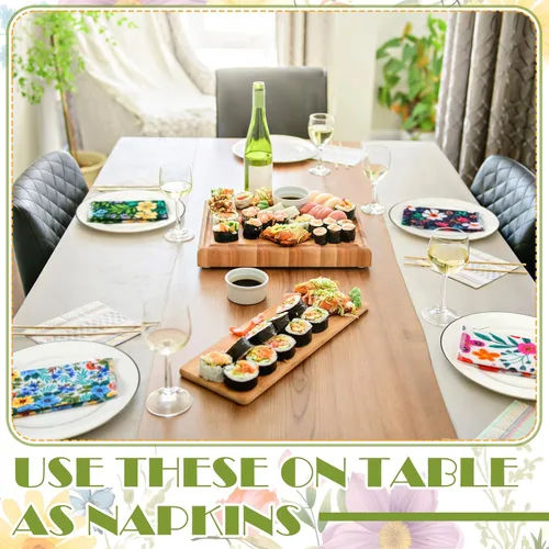 Vista 4 de Redbaker 6 Piezas Rollos de Toallas de Papel Reutilizables Toallas de Cocina a Granel Lavables Sin Papel Paños de Algodón Servilletas de Mano